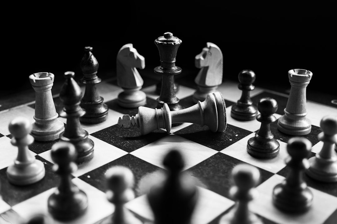 Chess pieces on a board illustrating AI chess coaching and strategy