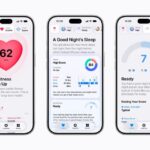 Apple Health app showing new health and longevity features