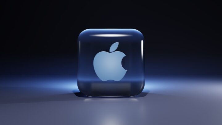 Apple logo concept illustrating Apple silicon and custom processor technology