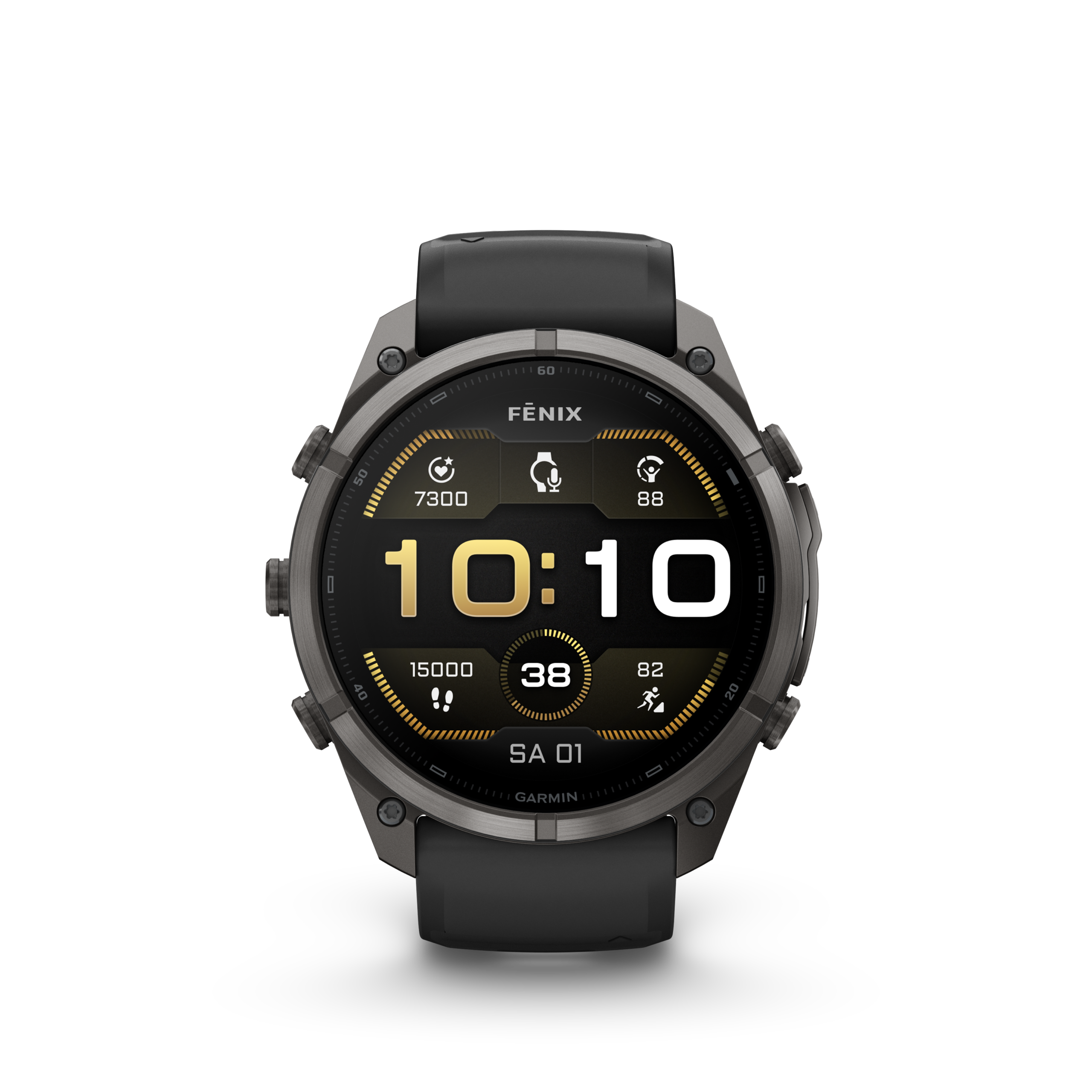 Garmin Fēnix 9 Pro 51mm smartwatch in black with titanium case