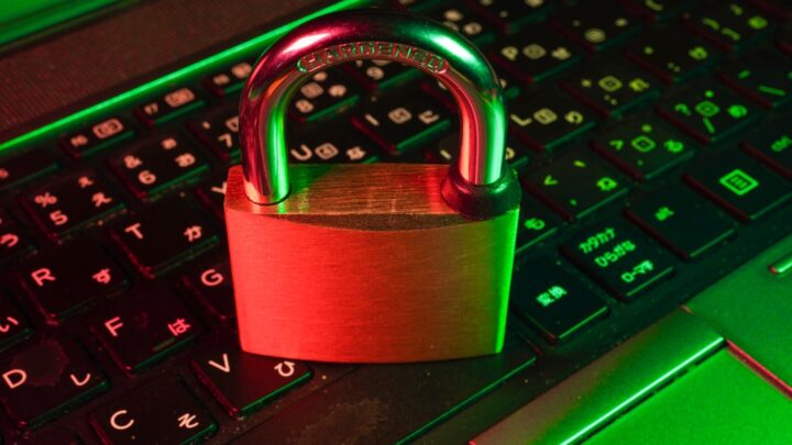Laptop representing phishing emails and cybersecurity threats using invisible Unicode characters