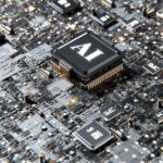 Artificial intelligence processor illustration for Mistral AI funding story