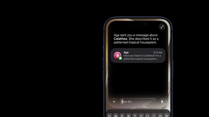 Siri AI on iPhone in iOS 27 showing personal context from a Messages conversation. Image: Apple.