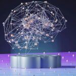 Abstract digital neural network illustration representing artificial intelligence safety and oversight