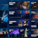 BlizzCon 2026 collage featuring Blizzard games, opening ceremony and community events