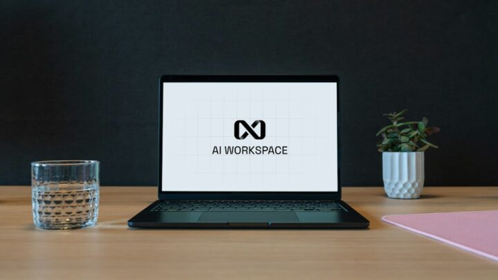 Person using an AI-enabled laptop at work, illustrating Google's new Gemini agent for businesses