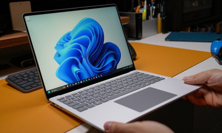 Windows laptop on a home office desk illustrating Windows 10 extended security updates for Australian users